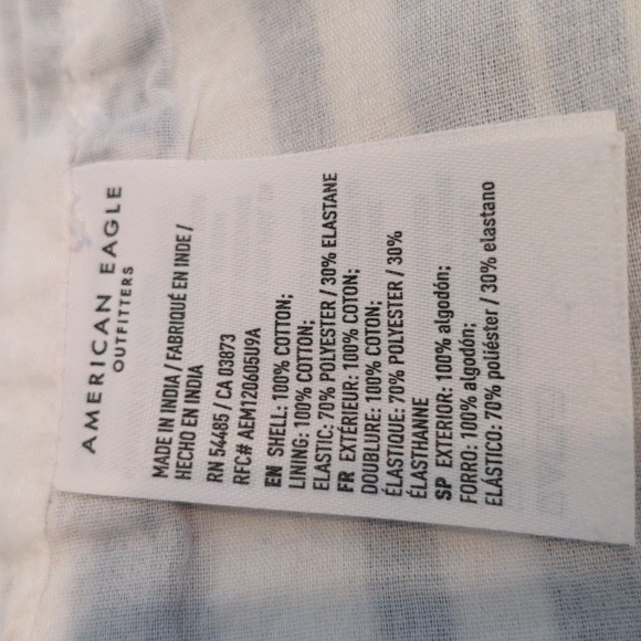 American Eagle 100% Cotton Lined Singlet Strap Crop Top - Picture 4 of 4